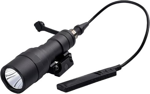 KECPVLI Tactical LED Mini Scout Weaponlights Single Mode Hunting Light with Pressure Switch and Rifle Mount Black in Saudi Arabia
