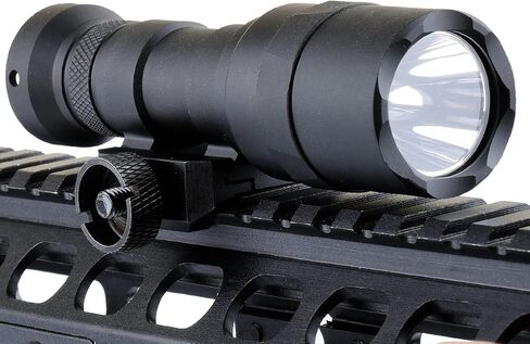 KECPVLI Tactical LED Mini Scout Weaponlights Single Mode Hunting Light with Pressure Switch and Rifle Mount Black in Saudi Arabia
