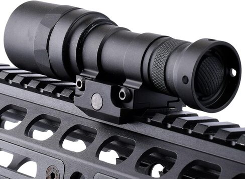 KECPVLI Tactical LED Mini Scout Weaponlights Single Mode Hunting Light with Pressure Switch and Rifle Mount Black in Saudi Arabia