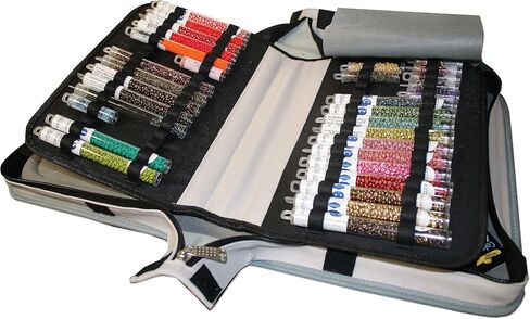 حقيبة لوحة العمل Beadsmith Voyager، تخزين ومنظم لصنع المجوهرات، حقيبة سفر مع حزام كتف. (الخرز والأنابيب والكماشة وما إلى ذلك غير متضمنة) in Saudi Arabia