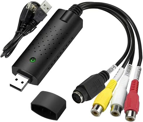 YUANLY VHS to Digital Converter,Video Capture Card USB 2.0 Audio Video Capture Card Device Old VHS Mini DV Hi8 DVD VCR to Digital Converter for Mac,PC Support Windows 2000/10/8/7/Vista/XP/Android in Saudi Arabia