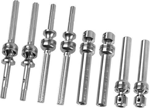 2Pairs ShareGoo Front & Rear Steel Drive Shaft Transmission Axle Compatible with Traxxas Slash 4X4 Nitro Rustler VXL Stampede 4X4 1/10 RC Car Truck (Blue) in Saudi Arabia
