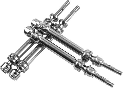 2Pairs ShareGoo Front & Rear Steel Drive Shaft Transmission Axle Compatible with Traxxas Slash 4X4 Nitro Rustler VXL Stampede 4X4 1/10 RC Car Truck (Blue) in Saudi Arabia