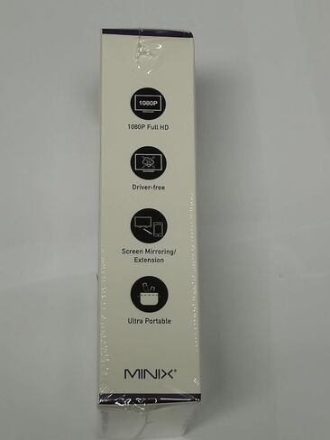 موسع لاسلكي MINIX C1 USB-C HDMI، 1080P 60 هرتز، خفيف الوزن، محمول، التوصيل والتشغيل لأجهزة الكمبيوتر المحمولة، الكمبيوتر الشخصي، الهواتف الذكية، وحدات التحكم بالألعاب، البث، انعكاس الشاشة، IP15، Android، 164 قدمًا، بدون سائق in Kuwait