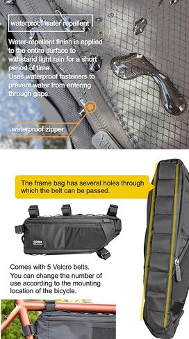 GORIX Bike Triangle Bag Frame Bag Top Tube Bag Expandable 3.5L Waterproof Cycling Road Mountain Bicycle (GX-FB PELICAN) in Kuwait