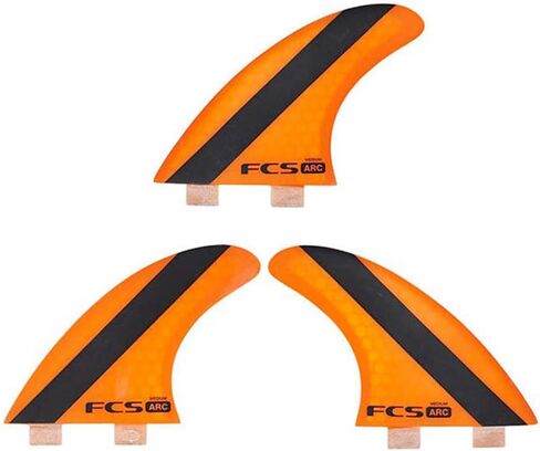 FCS ARC Performance Core Surfboard Tri Fin Set - Orange /Black in Saudi Arabia