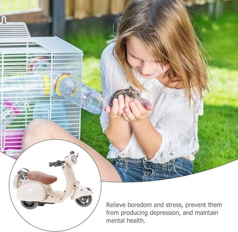 Mipcase Hamster Motorcycle Small Plastic Ducks Music Decor Car Motorcycle Guinea Pig Electric Hamster Motorcycle Plastic Chinchilla Motorcycle Compact Hamster Bike in Saudi Arabia