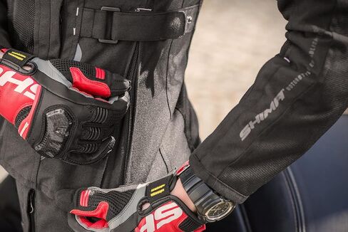 SHIMA JET - لوحات شبكية مسامية، مقاومة للماء، غشاء قابل للإزالة، واقي خلفي من المستوى 2 متضمن، تعديل متقدم (أسود، L) in Kuwait