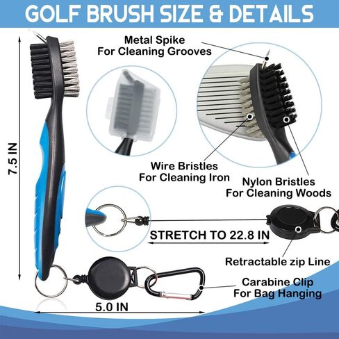 GEYGIE Always Wash Your Embroidered Golf Towels with Clip and Golf Brush with Retractable Extension Cord, Funny Golf Towel Gifts and Golf Accessories Set for Men Women Golfers Golf Lovers Golf Fan in Saudi Arabia