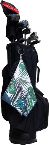 HIGHDRAW Cart Golf Towel. Premium Design, Quick Dry, with Clip. Golf Towels for Golf Bags for Men and Women- Golf Accessories, Sports Towel, Microfiber Waffle Design- Floral Flower Golf Towel in Saudi Arabia