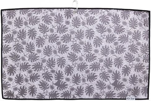 HIGHDRAW Cart Golf Towel. Premium Design, Quick Dry, with Clip. Golf Towels for Golf Bags for Men and Women- Golf Accessories, Sports Towel, Microfiber Waffle Design- Floral Flower Golf Towel in Saudi Arabia