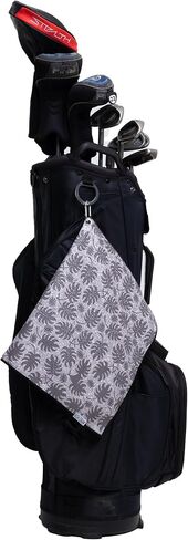 HIGHDRAW Cart Golf Towel. Premium Design, Quick Dry, with Clip. Golf Towels for Golf Bags for Men and Women- Golf Accessories, Sports Towel, Microfiber Waffle Design- Floral Flower Golf Towel in Saudi Arabia