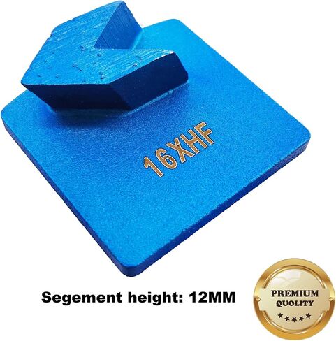 Globaldragon 9 Pcs Pro REDICLOCK Diamond Grinding Shoes Extra Soft Bond for Hard Floor (Grit Optional), Husqvarna Machine (25 Grit - 2 Rectangle Segment XS Floor), Metallic Blue (RL1) in Saudi Arabia