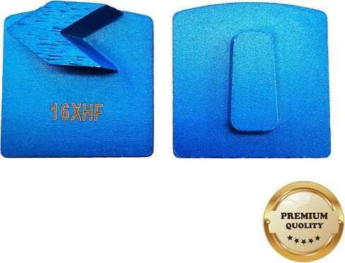 Globaldragon 9 Pcs Pro REDICLOCK Diamond Grinding Shoes Extra Soft Bond for Hard Floor (Grit Optional), Husqvarna Machine (25 Grit - 2 Rectangle Segment XS Floor), Metallic Blue (RL1) in Saudi Arabia