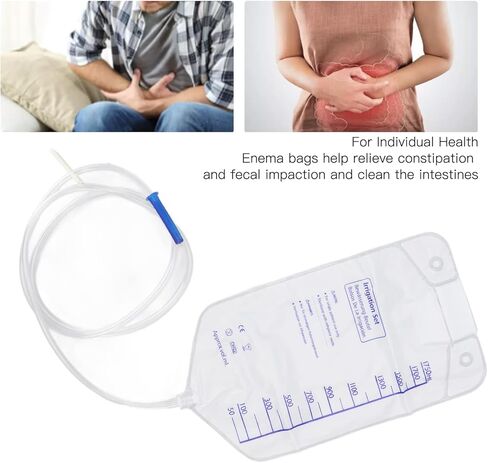 Atyhao Enema Bag Set,1750ml Enema Bag Colonic Irrigation Cleansing Kit for Home Coffee Milk Colon Cleansing in Saudi Arabia