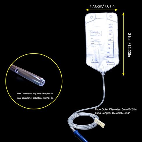 Atyhao Enema Bag Set,1750ml Enema Bag Colonic Irrigation Cleansing Kit for Home Coffee Milk Colon Cleansing in Saudi Arabia