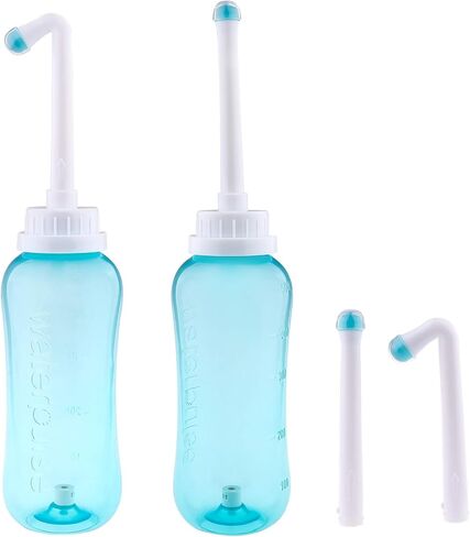 Peri Bottle for Postpartum Care, Tinabless 500ml Portable Travel Bidet for Baby, Women or Bedridden Patient with 2 Nozzles for Different Needs(Blue) in Saudi Arabia
