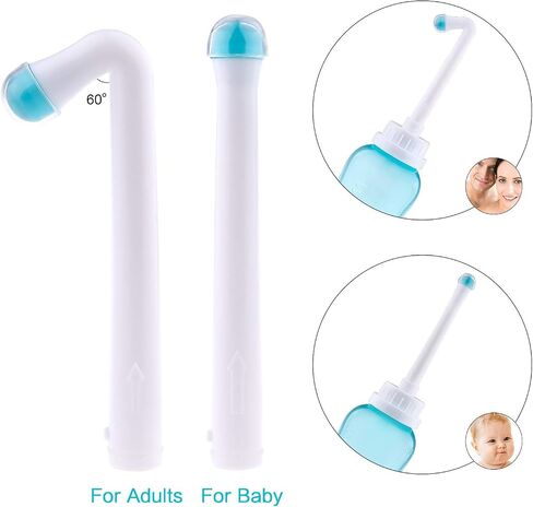 Peri Bottle for Postpartum Care, Tinabless 500ml Portable Travel Bidet for Baby, Women or Bedridden Patient with 2 Nozzles for Different Needs(Blue) in Saudi Arabia