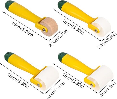 4 قطع من أسطوانة خياطة اللحف، أسطوانة درز صغيرة لخياطة الدرزات، أسطوانة ورق جدران لخياطة اللحف، الخياطة، الطباعة، الحبر، ورق الحائط، ديكور المنزل in Kuwait