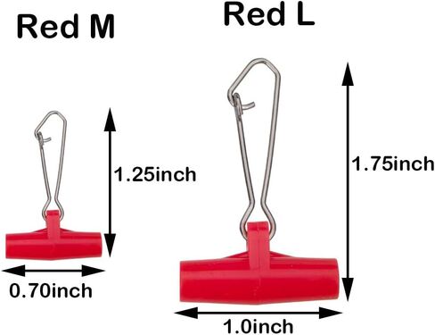 Laxygo 30pcs Fishing Sinker Slides with Hooked Snap Fishing Line Connectors with Duo-Lock Snaps in Saudi Arabia