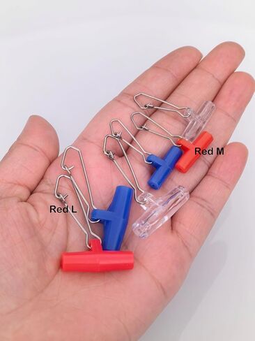 Laxygo 30pcs Fishing Sinker Slides with Hooked Snap Fishing Line Connectors with Duo-Lock Snaps in Saudi Arabia