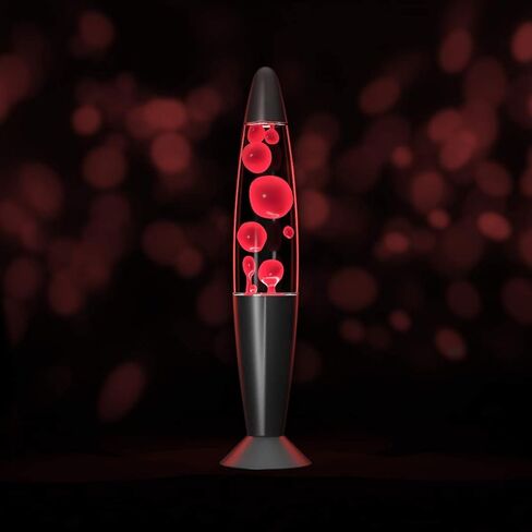 Irvy Motion Lamp 13.5'', Beautiful Liquid Entertaining Tabletop Lamp for Adults and Kids, White Clear Liquid with Silver Base Decorative Lights, Gift for Christmas and Birthday (Red) in Saudi Arabia