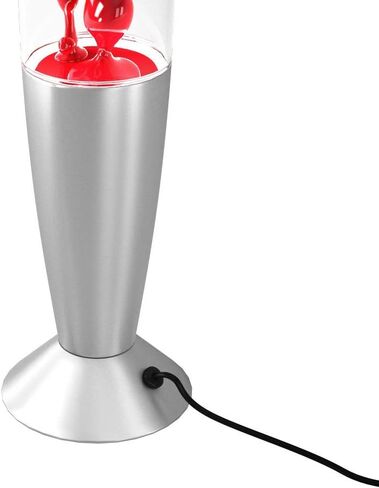 Irvy Motion Lamp 13.5'', Beautiful Liquid Entertaining Tabletop Lamp for Adults and Kids, White Clear Liquid with Silver Base Decorative Lights, Gift for Christmas and Birthday (Red) in Saudi Arabia