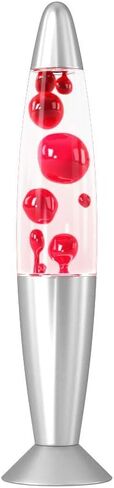 Irvy Motion Lamp 13.5'', Beautiful Liquid Entertaining Tabletop Lamp for Adults and Kids, White Clear Liquid with Silver Base Decorative Lights, Gift for Christmas and Birthday (Red) in Saudi Arabia