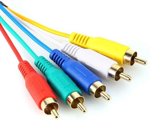 HDMI to RCA Cable, Chenduomi HDMI Male to 5RCA Video Audio AV Converter Adapter Cable For HDTV DVD and most LCD Projectors (Color of the Cable May Vary) in Saudi Arabia