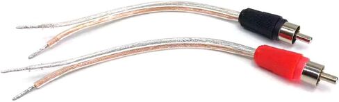 GaoZhuo 2-Pack RCA Male to Speaker Wire Adapter Cable, 5.5-inch/14cm - Black/Red, Audio Video Conversion for Amplifiers and Audio Receivers in Saudi Arabia