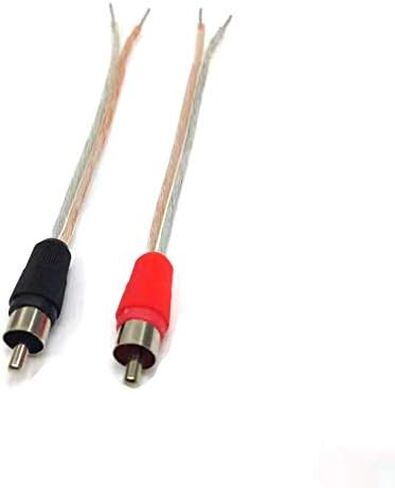 GaoZhuo 2-Pack RCA Male to Speaker Wire Adapter Cable, 5.5-inch/14cm - Black/Red, Audio Video Conversion for Amplifiers and Audio Receivers in Saudi Arabia