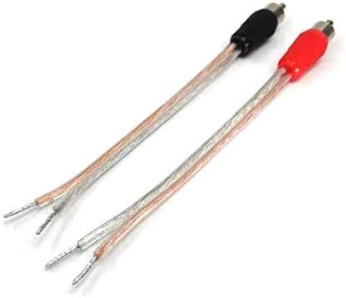 GaoZhuo 2-Pack RCA Male to Speaker Wire Adapter Cable, 5.5-inch/14cm - Black/Red, Audio Video Conversion for Amplifiers and Audio Receivers in Saudi Arabia