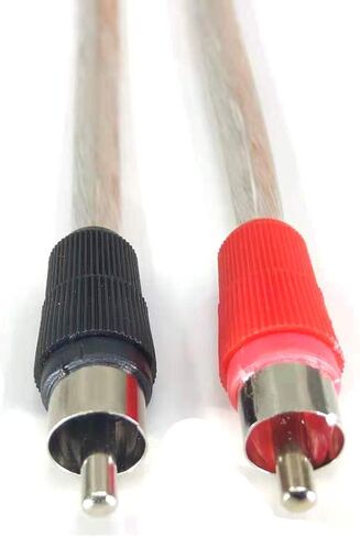 GaoZhuo 2-Pack RCA Male to Speaker Wire Adapter Cable, 5.5-inch/14cm - Black/Red, Audio Video Conversion for Amplifiers and Audio Receivers in Saudi Arabia