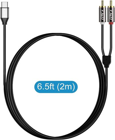 كابل صوت J&D USB C إلى RCA، كابل USB من النوع C ذكر إلى 2 RCA ذكر محول صوت ستيريو Y لأجهزة الكمبيوتر المحمول اللوحية، Google Pixel 6/7/8 MacBook Pro iPhone 15/15 Plus/15 Pro/15 Pro Max، 6.5 قدم in Kuwait