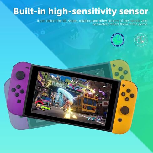 وحدة تحكم تبديل SZDILONG لنينتندو، وحدات تحكم لوحة ألعاب لاسلكية بديلة للتبديل/Lite/OLED، مع اهتزاز مزدوج/تنبيه (برتقالي أرجواني) in Kuwait