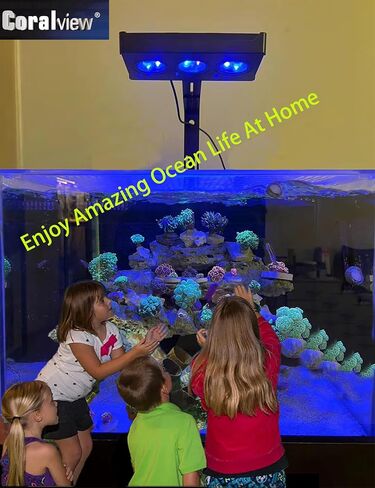 Coralview Aquarium Reef LED Light 30 Watts A029 Aqua Knight V2 Dimmable Full Spectrum Marine Saltwater Coral LED Light with Touch Control for Nano Tank LPS SPS FOT Tank in Saudi Arabia