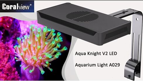 Coralview Aquarium Reef LED Light 30 Watts A029 Aqua Knight V2 Dimmable Full Spectrum Marine Saltwater Coral LED Light with Touch Control for Nano Tank LPS SPS FOT Tank in Saudi Arabia