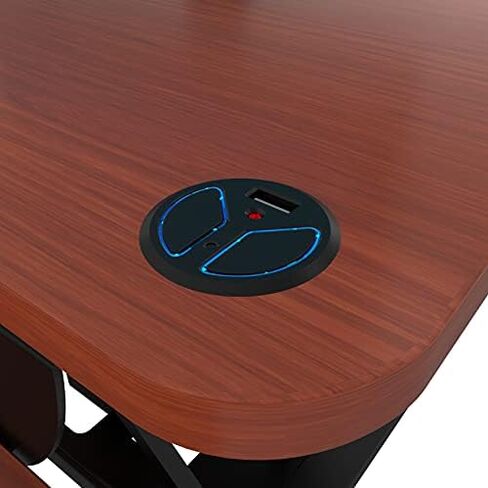 VERSADESK PowerPro 36 Inch Electric Standing Desk Converter, Height Adjustable Sit to Stand Up Desk Riser, Laptop and Dual Monitor Desktop Workstation with Wide Keyboard Tray and USB Port, Black in Kuwait