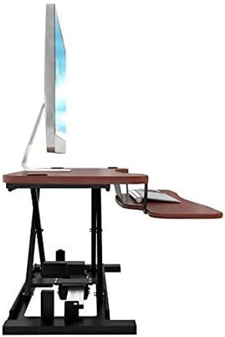 VERSADESK PowerPro 36 Inch Electric Standing Desk Converter, Height Adjustable Sit to Stand Up Desk Riser, Laptop and Dual Monitor Desktop Workstation with Wide Keyboard Tray and USB Port, Black in Kuwait