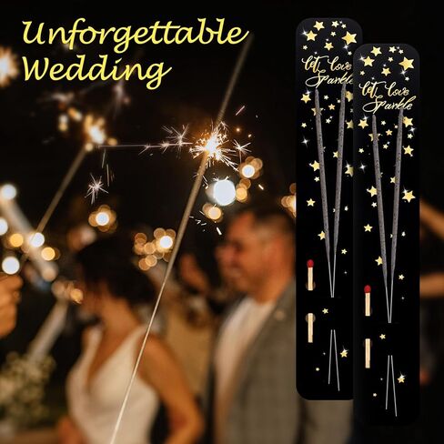 Sinload 100 قطعة من علامات بريق الزفاف، علامات إرسال الزفاف، دع الحب تتلألأ برقائق ذهبية على شكل نجوم وأكمام ورقية لحفلات الزفاف، والذكرى السنوية، والحفلات، وهدايا التخرج، وحدث الخطوبة، بدون سباركلر in Kuwait