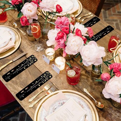 Sinload 100 قطعة من علامات بريق الزفاف، علامات إرسال الزفاف، دع الحب تتلألأ برقائق ذهبية على شكل نجوم وأكمام ورقية لحفلات الزفاف، والذكرى السنوية، والحفلات، وهدايا التخرج، وحدث الخطوبة، بدون سباركلر in Kuwait