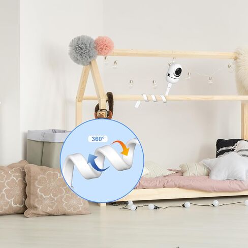 حامل مراقبة الأطفال من بليميل متوافق مع BL9052/BL9052-2/HB40/HB66/HB6550 ومعظم كاميرات الأطفال العالمية الأخرى، حامل ملتوي متعدد الاستخدامات بدون أدوات أو تلف الجدار in Kuwait