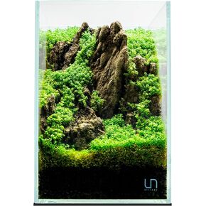 Ultum Nature Systems Ultra Clear Rimless Aquarium - Low Iron Glass Fish Tank with 45° Mitered Edges, 5mm-12mm Thick, Leveling Mat Included (5S, Shallow, 2 Gallon) in Kuwait
