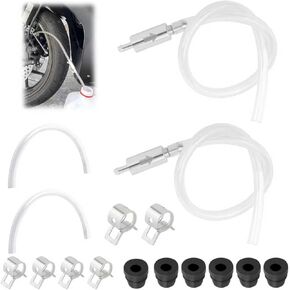 2 Sets Brake Bleeder Hose One Way Check Valve,Brake Bleeder Kit for Motorcycle & Car Brakes System Bleeding,Universal One Way Brakes Bleeders Valve Includes Clamps & Dust Caps in Kuwait