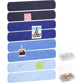 5 Pack Felt Bulletin Board Strips, 13x2 Inch Self Adhesive Felt Pin Boards with 30 Pushpins, Cork Board for Walls Home Office Decor(Oatmeal Color) in Saudi Arabia