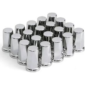 JESONN 20 قطعة 33 مم كروم ABS بلاستيك عالي السطح من النوع المسطح مجموعة غطاء صامولة العروة مع شفة (20) in Kuwait