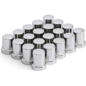 JESONN 20 قطعة 33 مم من الكروم ABS أنبوب بلاستيكي للضغط على صامولة العروة يغطي العروات مع شفة (20) in Kuwait