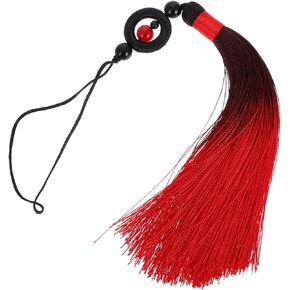 Kisangel Red Chinese Knot Tassel, Traditional Chinese Tassel Silk Knot Charm Lanyard Ornament for Sword Tai Chi Martial Arts Decorative in Saudi Arabia
