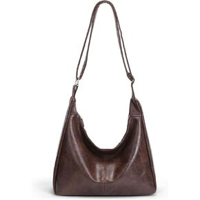 حقائب هوبو مترهل للنساء حقيبة كتف جلدية نباتية محفظة يومية ناعمة قابلة للطي محفظة هوبو مترهل مع سحاب in Kuwait