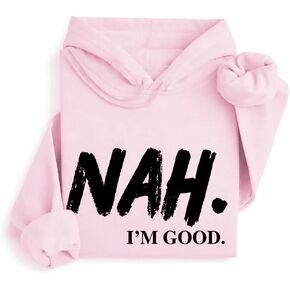 سترة بغطاء للرأس للجنسين من THE CEO NAH I'm Good Graphic - بلوفر كاجوال بتصميم جريء، مثالي للارتداء اليومي in Kuwait